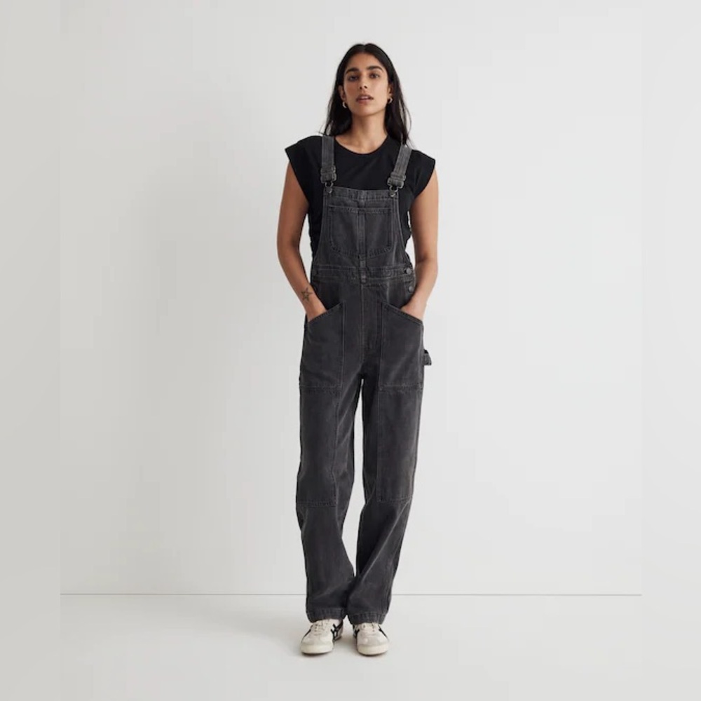 Madewell Denim Oversized Carpenter Overalls in Hartwell Wash size Small